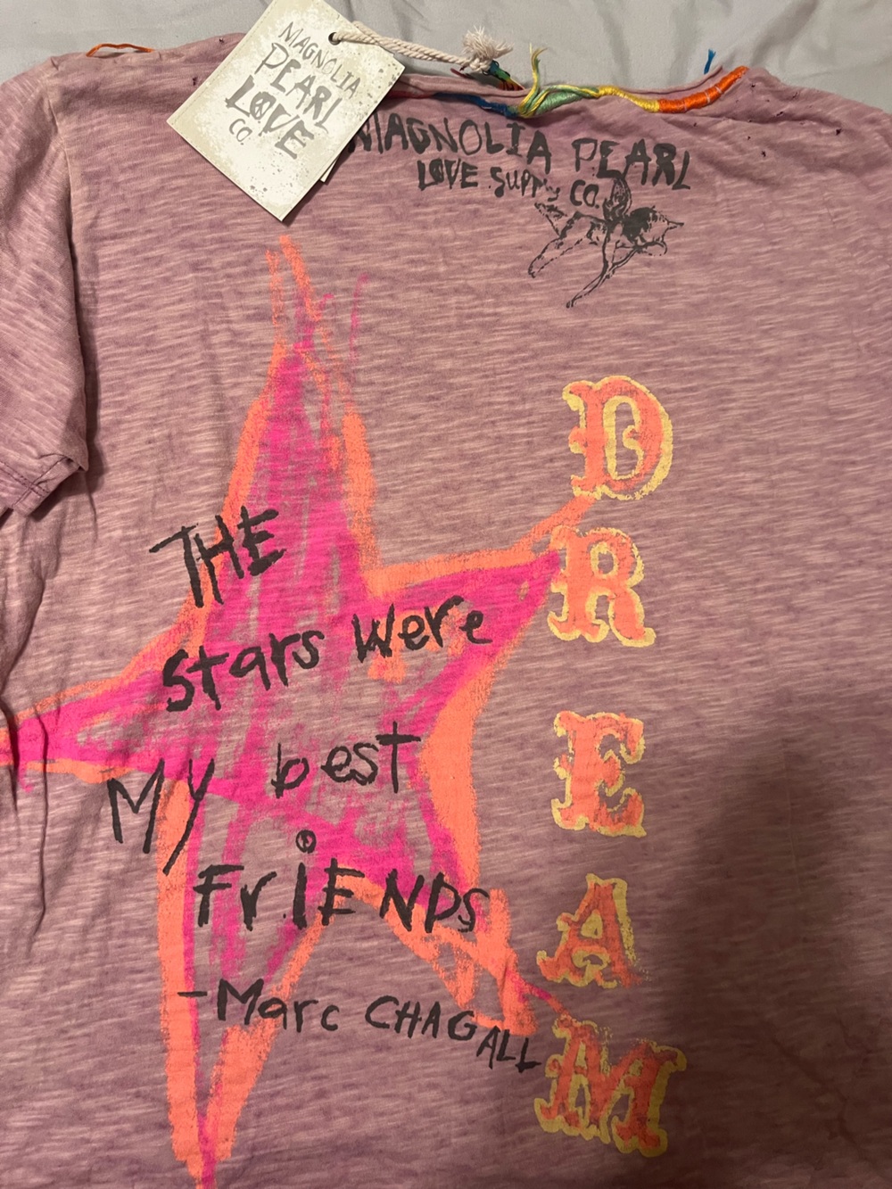 Magnolia Pearl Pink Graphic Unicorn Short Sleeve Tee - Picture 2 of 2